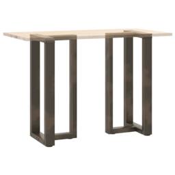 Berkfield Home Bar Table Legs T-Shaped¬†2 pcs Natural Steel 40x35x(90-91) cm Steel in Bronze - thumbnail 8
