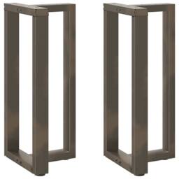 Berkfield Home Bar Table Legs T-Shaped¬†2 pcs Natural Steel 40x35x(90-91) cm Steel in Bronze - thumbnail 3