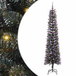 Berkfield Home Artificial Christmas Tree with 300 LEDs Green 58 x 58 x 240 cm - thumbnail 2