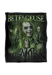 Warner Brothers Beetlejuice 50x60 Homage Silky Touch Super Soft Throw Blanket in White - thumbnail 1