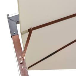 Berkfield Home Hanging Parasol 300x300 cm Wooden Pole White - thumbnail 6