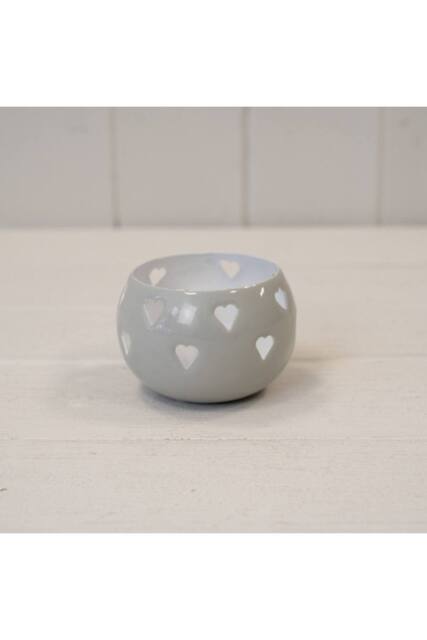 KDMD Grey Votive with Heart Design - image 1