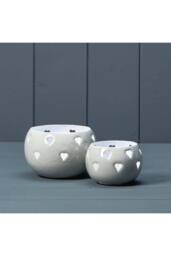 KDMD Grey Votive with Heart Design - thumbnail 2