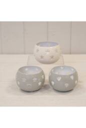 KDMD Grey Votive with Heart Design - thumbnail 3