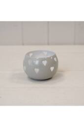 KDMD Grey Votive with Heart Design - thumbnail 1