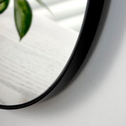Yearn Mirrors Large Full Length Black Curved Mirror 150x60cm - Size: 150x60 cm - thumbnail 2