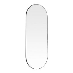Yearn Mirrors Large Full Length Black Curved Mirror 150x60cm - Size: 150x60 cm - thumbnail 3