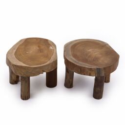 KDMD Med Teak Pad Display - 27x15cm - (Set of 2) in Brown - Size: 27x15 cm - thumbnail 2