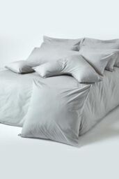 Homescapes Egyptian Cotton Oxford Pillowcase 200 TC, King Size in Silver - thumbnail 5