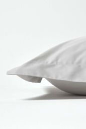 Homescapes Egyptian Cotton Oxford Pillowcase 200 TC, King Size in Silver - thumbnail 2