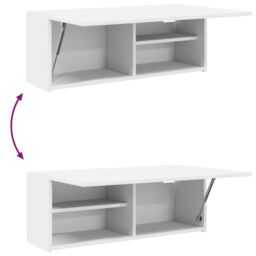Berkfield Home Bathroom Wall Cabinet White 80x25x30 cm Engineered Wood - Size: 80 x 25 x 30 cm - thumbnail 9