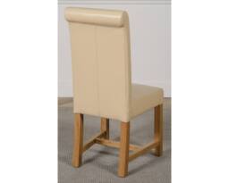 Thats Furniture Richmond 140-220cm Oak Extending Dining Table + 6 Washington Leather Chairs in Cream - thumbnail 7