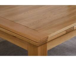 Thats Furniture Richmond 140-220cm Oak Extending Dining Table + 6 Washington Leather Chairs in Cream - thumbnail 5