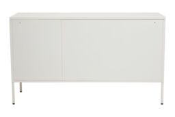 Orsina Adjustable Three Door White Metal Sideboard, IndustrialMid Century Sideboard, Versatile Modern Sideboard - thumbnail 5