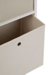 Orsina Nordic Style 3 Grey Fabric Drawers Cabinet, Compact Design Display Cabinet, Spacious Side Cabinet For Bedroom in Natural - thumbnail 6