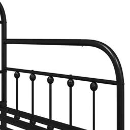 Berkfield Home Daybed Frame with Trundle Black 90x200 cm Steel - thumbnail 8