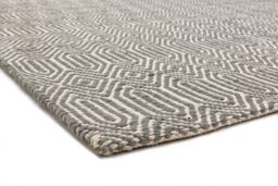 The Rug Shop UK Handmade Modern Wool Easy To Clean Stain-Resistant Rug in Silver - Size: 200 cm x 300 cm - thumbnail 4