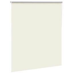 Berkfield Home Roller Blind Blackout Off-White 140x130 cm Fabric Width 136.6 cm Polyester in White - thumbnail 3