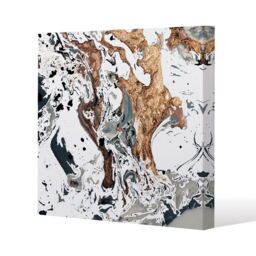 Benjamin Tate Design Bronze Marble Slim Style Canvas Print 20x20cm in Natural - Size: 20x20 cm - thumbnail 1