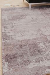 Kukoon Distressed Grey Soft Washable & Liquid Repellent Living Room Area Rug in Taupe - Size: 80 cm x 300 cm - thumbnail 1