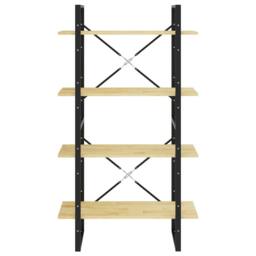 Berkfield Home Decorative 4-Tier Book Cabinet 80x30x140 cm Solid Pine Wood in Natural - Size: 80 x 30 x 140 cm - thumbnail 5