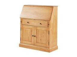 Vente-unique Secretary Desk - Pine & MDF - Light Natural Colour - CLEORE in Light Oak - thumbnail 2