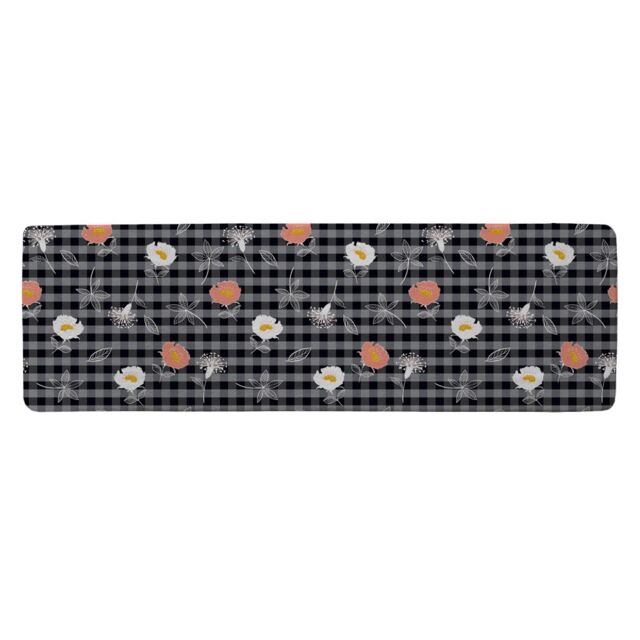 Benjamin Tate Design Blooming Hand Drawn Orange & White Flowers Runner Rug in Natural - Size: 67 cm x 230 cm - image 1