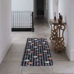 Benjamin Tate Design Blooming Hand Drawn Orange & White Flowers Runner Rug in Natural - Size: 67 cm x 230 cm - thumbnail 3