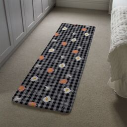Benjamin Tate Design Blooming Hand Drawn Orange & White Flowers Runner Rug in Natural - Size: 67 cm x 230 cm - thumbnail 4