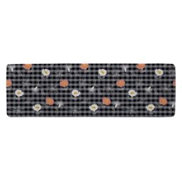 Benjamin Tate Design Blooming Hand Drawn Orange & White Flowers Runner Rug in Natural - Size: 67 cm x 230 cm - thumbnail 1