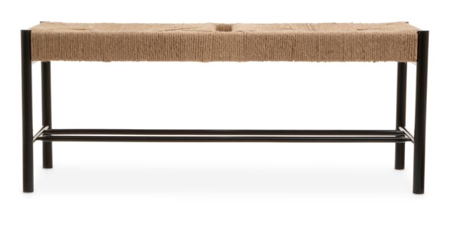 Orsina Natural Elegance of Bench, Sturdy & Durable Handwoven Bench, Minimalist Design Simple Bench in Black - image 1