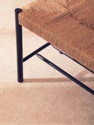 Orsina Natural Elegance of Bench, Sturdy & Durable Handwoven Bench, Minimalist Design Simple Bench in Black - thumbnail 4