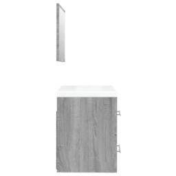 Berkfield Home Sink Cabinet with Built-in Basin Grey Sonoma Engineered Wood - thumbnail 7