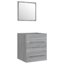 Berkfield Home Sink Cabinet with Built-in Basin Grey Sonoma Engineered Wood - thumbnail 8
