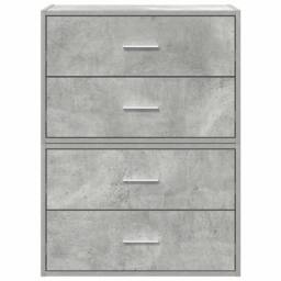 Berkfield Home Durable Bathroom Cabinet with Drawer with Shelf with Storage with in Grey - thumbnail 4