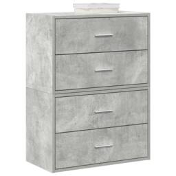 Berkfield Home Durable Bathroom Cabinet with Drawer with Shelf with Storage with in Grey - thumbnail 2