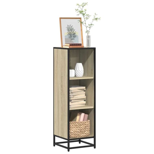 Berkfield Home Book Cabinet Sonoma Oak 33.5x33x107.5 cm Engineered Wood in Brown - image 1