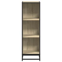 Berkfield Home Book Cabinet Sonoma Oak 33.5x33x107.5 cm Engineered Wood in Brown - thumbnail 4