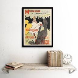 "Artery8 Toulouse-Lautrec Dancer La Goulue Moulin Rouge Advert Framed Art Print in Beige - Size: W12"" x H16""" - thumbnail 2