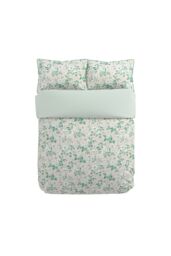 V&A 'Briar Bloom' Cotton Duvet Cover Set in Green - Size: Single - thumbnail 4