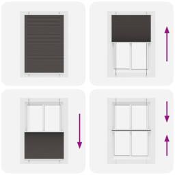 Berkfield Home Pleated Blind Black 95x100 cm Fabric Width 94.4 cm Polyester - thumbnail 7
