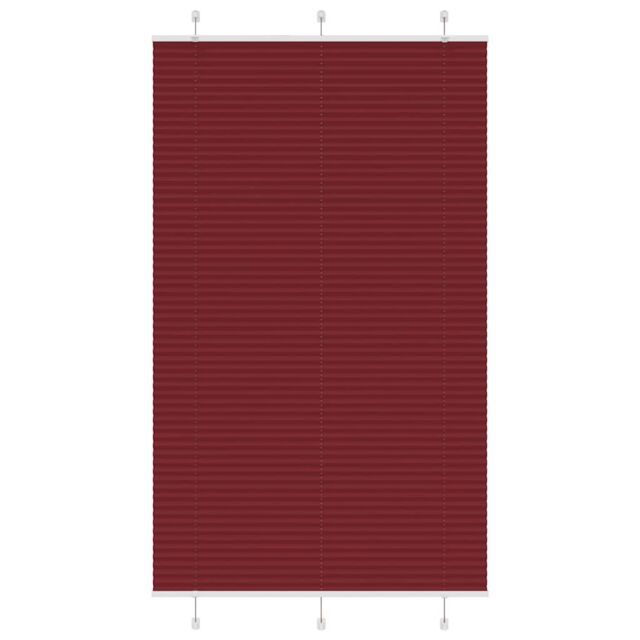 Berkfield Home Pleated Blind Bordeaux Red 120x200 cm Fabric Width 119.4 cm Polyester - image 1