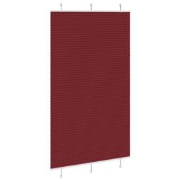 Berkfield Home Pleated Blind Bordeaux Red 120x200 cm Fabric Width 119.4 cm Polyester - thumbnail 3