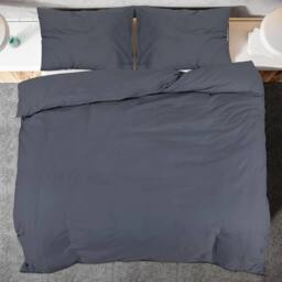 Berkfield Home Duvet Cover Set Anthracite 140x200 cm Light-weight Microfiber in Charcoal - thumbnail 5