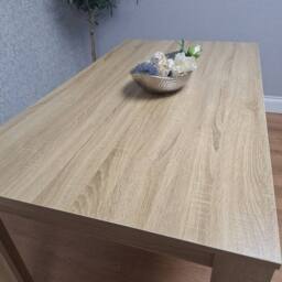 KOSY KOALA Dining Table & 4 Cream Tulip Chairs Kitchen Wood Oak Effect Table Kitchen Dining Set - thumbnail 8