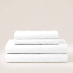 Bedable 100% Cotton Bedding Set 300 Thread Count - Percale Cooling Sheets in White - Size: Super King - thumbnail 2