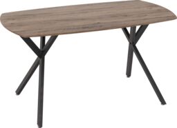 Seconique Athens Medium Oak Rectangular Dining Set with Lukas Chairs in Blue - thumbnail 2