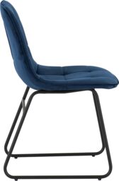 Seconique Athens Medium Oak Rectangular Dining Set with Lukas Chairs in Blue - thumbnail 6