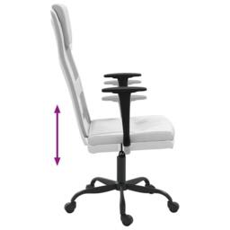 Berkfield Home Office Chair White Mesh Fabric & Faux Leather - thumbnail 6