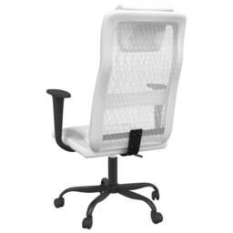Berkfield Home Office Chair White Mesh Fabric & Faux Leather - thumbnail 5